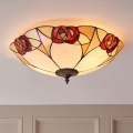 Endon 64182 - Deckenleuchte Tiffany INGRAM 2xE27/60W/230V Ø 45 cm