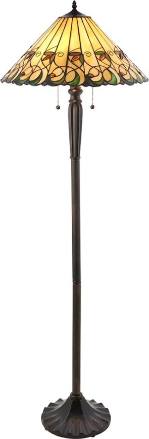Endon 64192 - Stehlampe JAMELIA 2xE27/60W/230V, Ø 50 cm