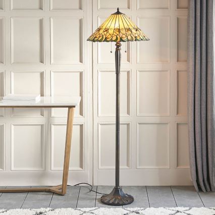 Endon 64192 - Stehlampe JAMELIA 2xE27/60W/230V, Ø 50 cm