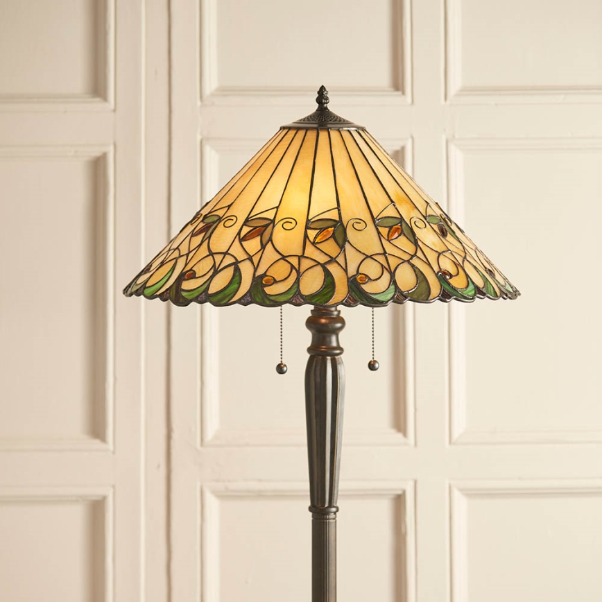 Endon 64192 - Stehlampe JAMELIA 2xE27/60W/230V, Ø 50 cm