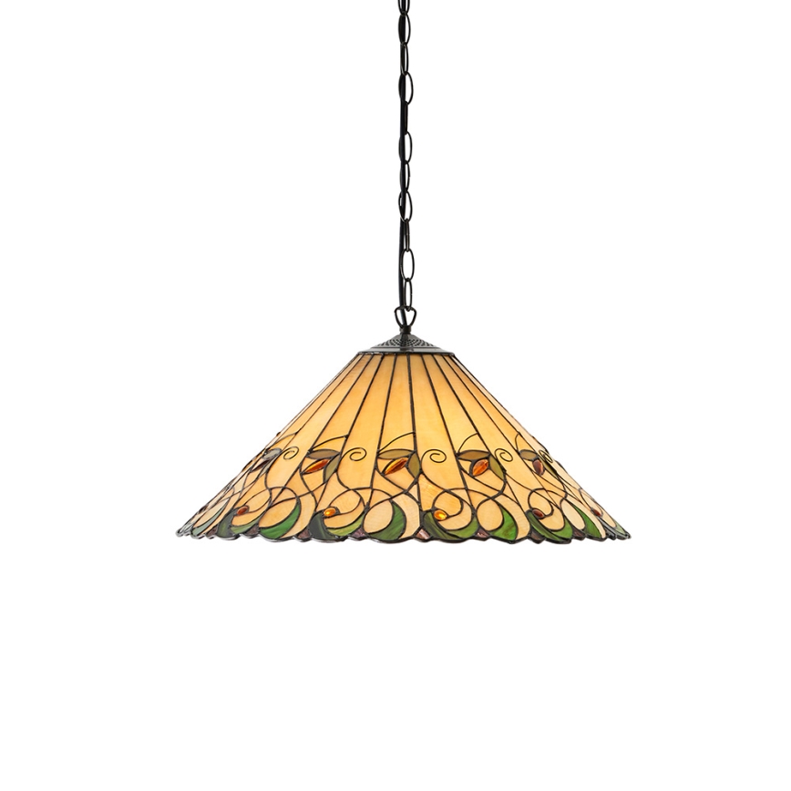 Endon 64194 - Kettenkronleuchter Tiffany JAMELIA 3xE27/60W/230V Ø 50 cm