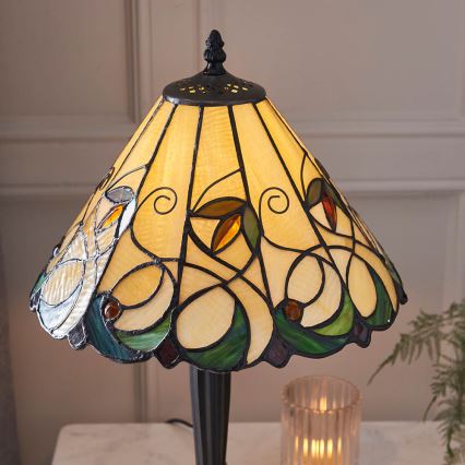 Endon 64195 - Tischlampe Tiffany JAMELIA 1xE27/60W/230V Ø 31 cm