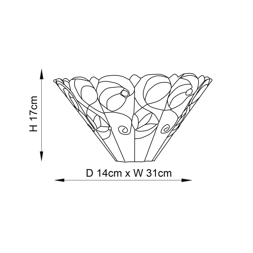 Endon 64198 - Wandleuchte JAMELIA 1xE14/40W/230V