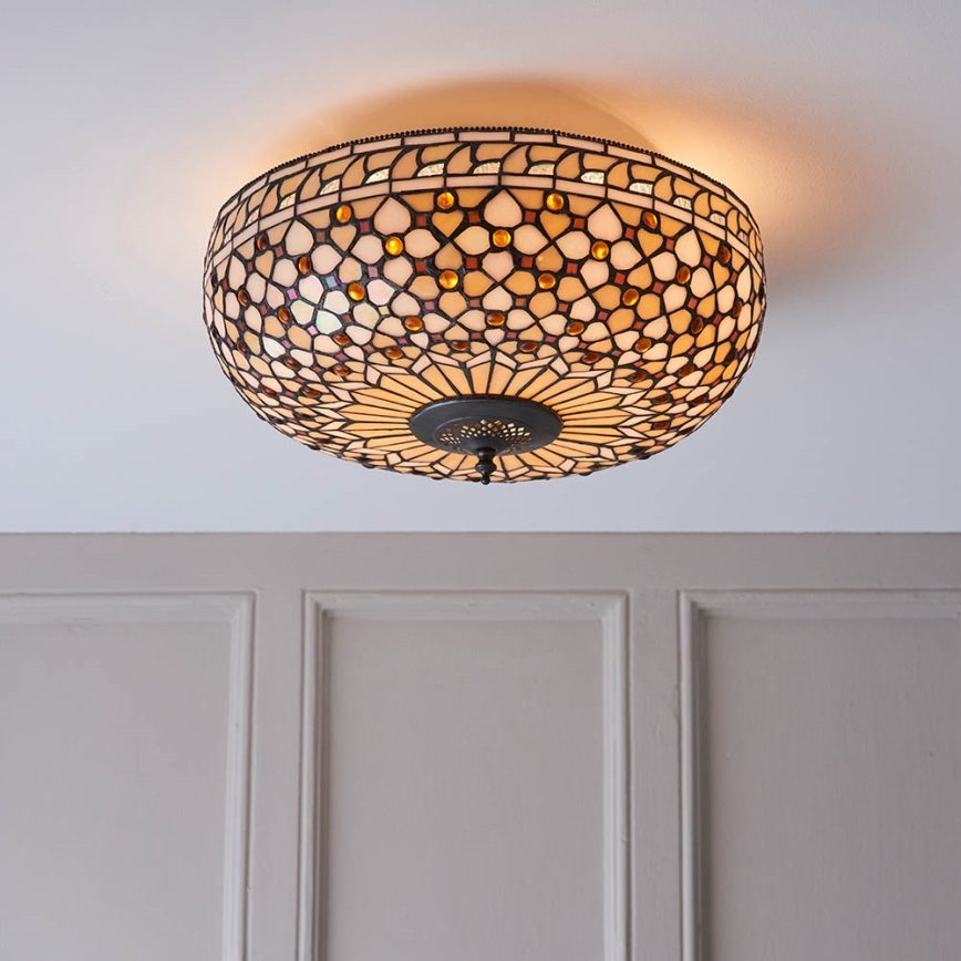 Endon 64276 - Deckenleuchte MILLE FEUX 2xE27/60W/230V d 45 cm