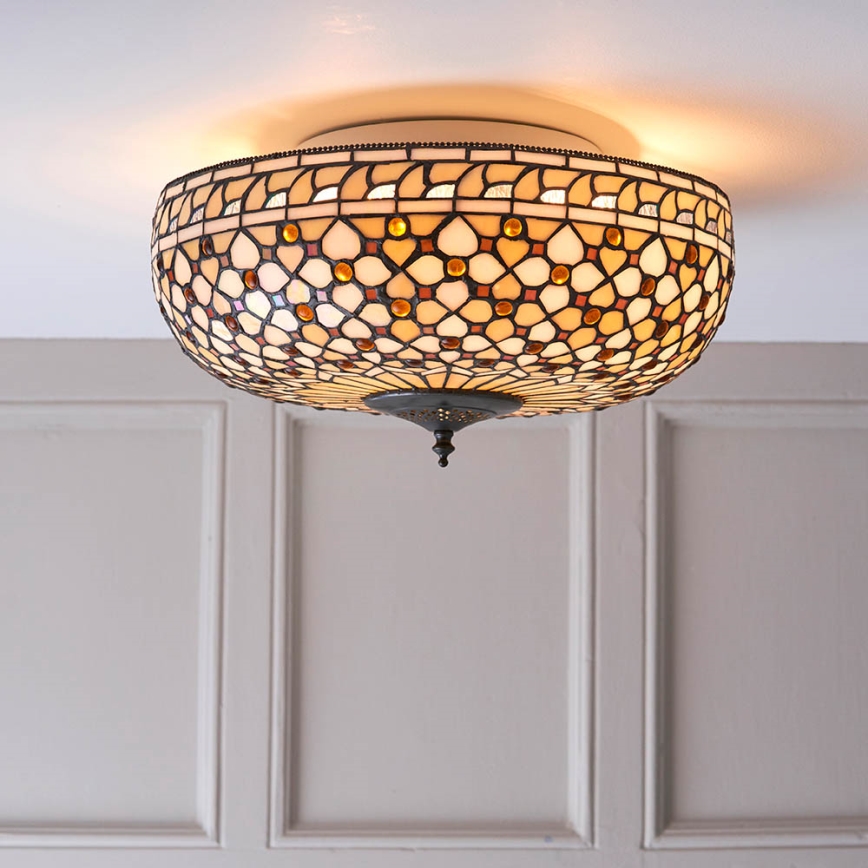 Endon 64276 - Deckenleuchte MILLE FEUX 2xE27/60W/230V d 45 cm