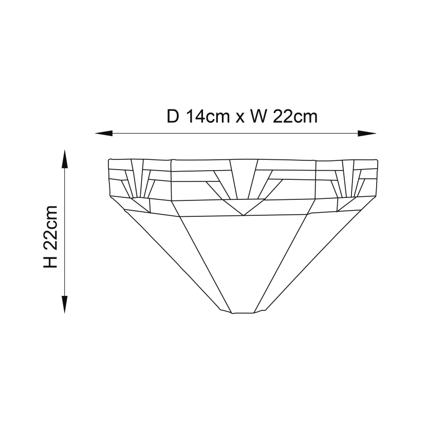 Endon 64288 - Wandleuchte Tiffany NEVADA 1xE14/40W/230V