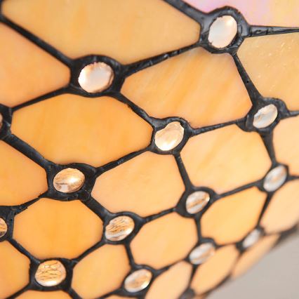 Endon 64300 - Tiffany-Deckenleuchte PEARL, Aufputz, 3xE27/60W/230V, Ø 37 cm