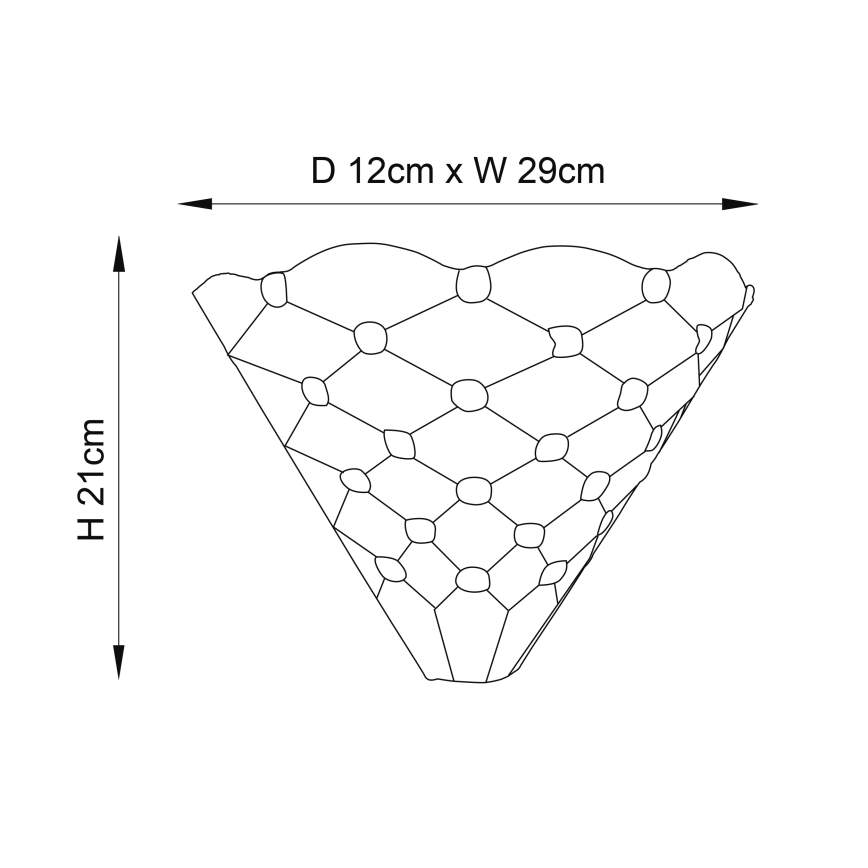 Endon 64302 - Tiffany PEARL Wandleuchte 1xE14/40W/230V
