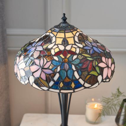 Endon 64327 - Tischlampe Tiffany SULLIVAN 2xE14/40W/230V Ø 30 cm