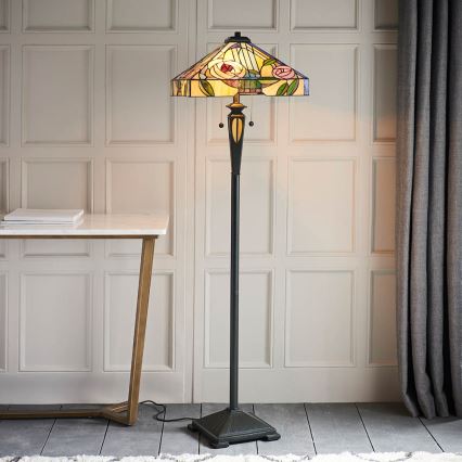 Endon 64383 - Stehlampe WILLIOW 2xE27/60W/230V Ø 42,5 cm