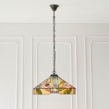 Endon 64384 - Tiffany-Kronleuchter WILLOW an Kette 3xE27/60W/230V