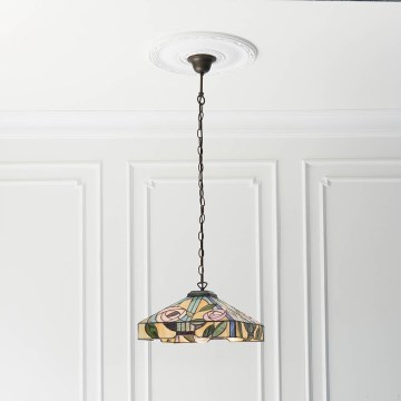 Endon 64385 - Hängeleuchte an Kette Tiffany WILLOW 1xE27/60W/230V Ø 35 cm