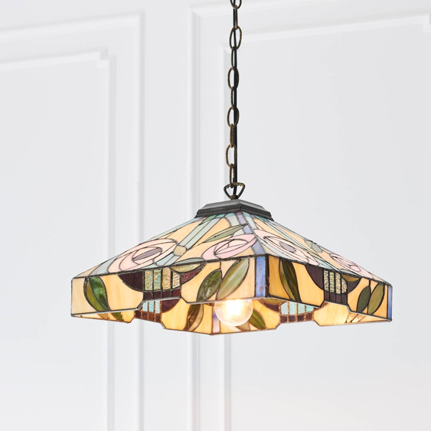 Endon 64385 - Hängeleuchte an Kette Tiffany WILLOW 1xE27/60W/230V Ø 35 cm