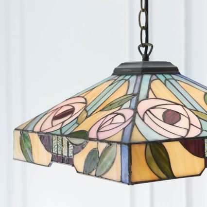 Endon 64385 - Hängeleuchte an Kette Tiffany WILLOW 1xE27/60W/230V Ø 35 cm