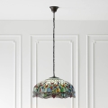 Endon 66148 - Pendelleuchte mit Kette Tiffany DRAGONFLY, 3× E27/60 W/230 V, Ø 50 cm