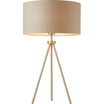 Endon 66986 - Tischleuchte TRI 1xE27/40W/230V Messing/beige