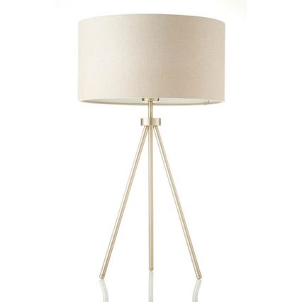 Endon 66986 - Tischleuchte TRI 1xE27/40W/230V Messing/beige
