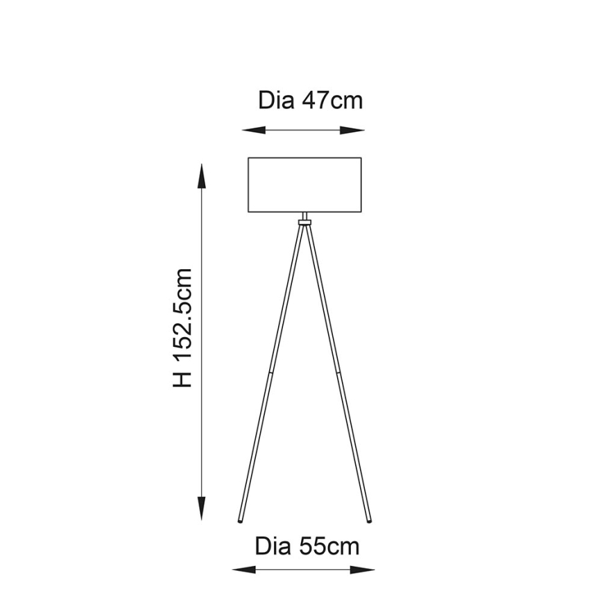 Endon 66987 - Stehleuchte TRI 1xE27/60W/230V beige