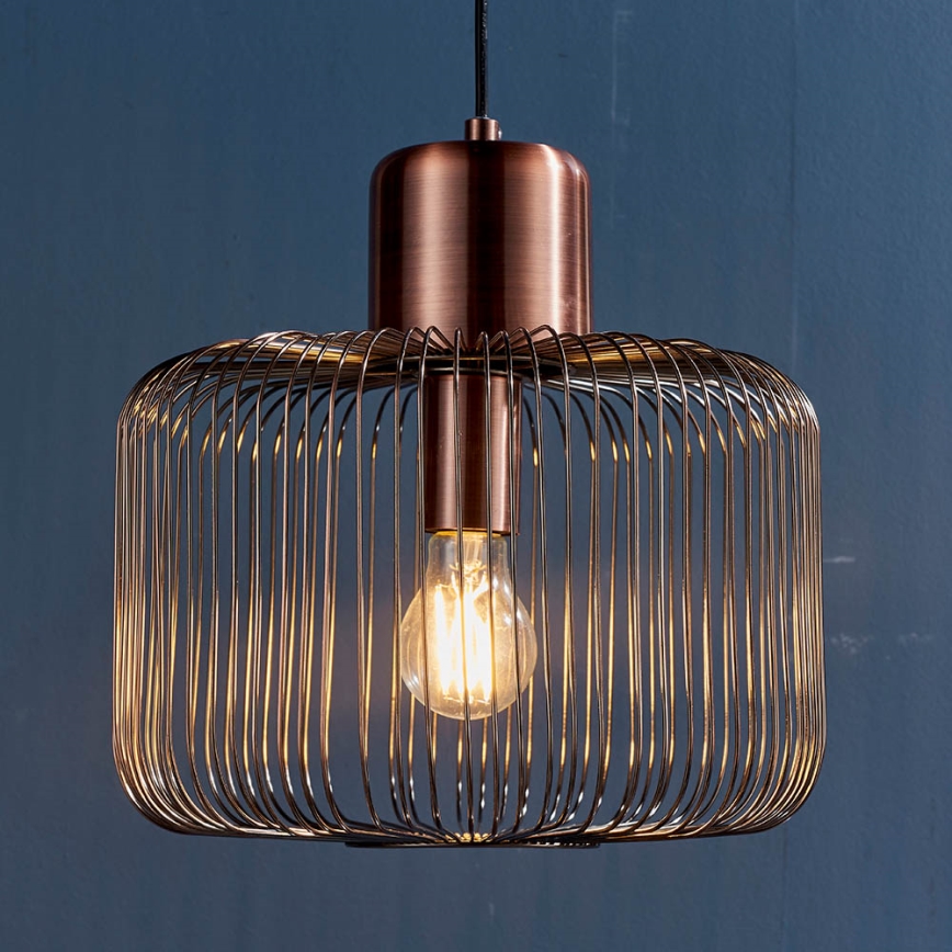 Endon 68986 - Hängeleuchte NICOLA 1xE27/40W/230V kupferfarben