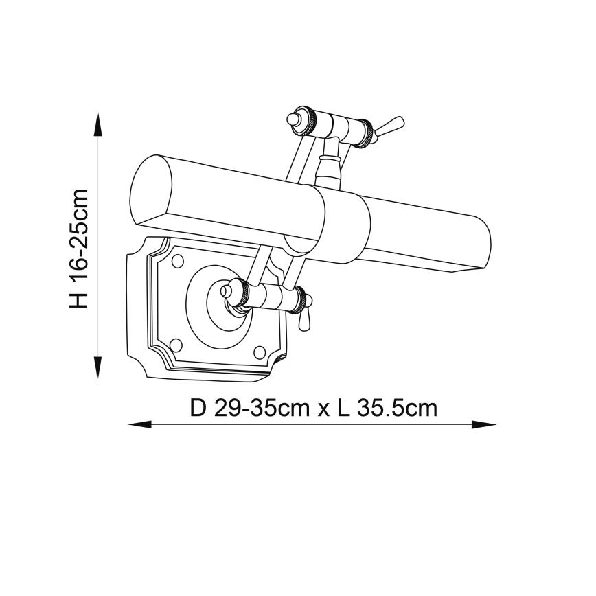 Endon 69832 - Bilderleuchte WINCHESTER 2xE14/6W/230V 35,5 cm Messing