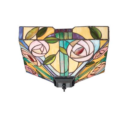 Endon 70699 - Deckenleuchte Tiffany WILLOW 2xE27/60W/230V 35x35 cm