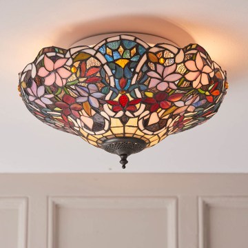 Endon 70709 - Tiffany-Deckenleuchte SULLIVAN 2xE27/60W/230V Ø 40 cm