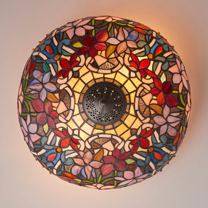 Endon 70709 - Tiffany-Deckenleuchte SULLIVAN 2xE27/60W/230V Ø 40 cm