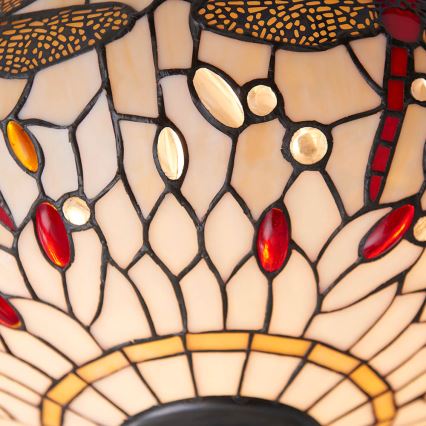 Endon 70723 - Deckenleuchte Tiffany DRAGONFLY 2xE27/60W/230V Ø 41 cm