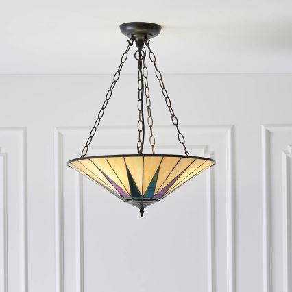 Endon 70754 - Hängeleuchte an Kette DARK STAR 3xE27/60W/230V d 49 cm