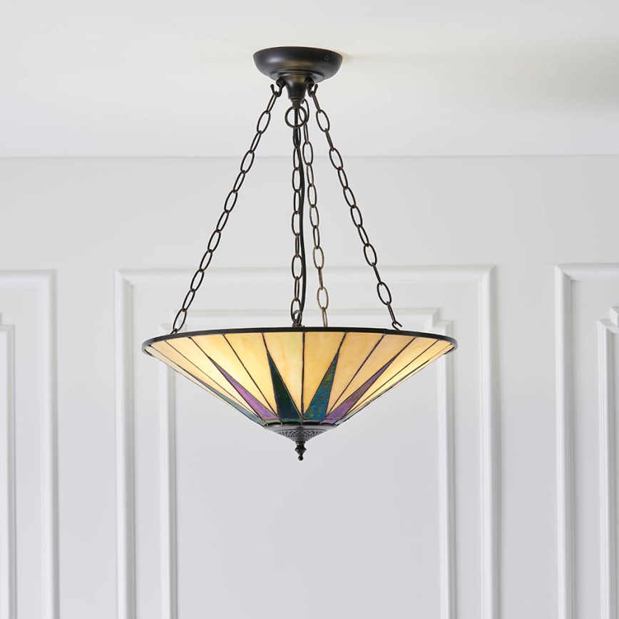 Endon 70754 - Hängeleuchte an Kette DARK STAR 3xE27/60W/230V d 49 cm