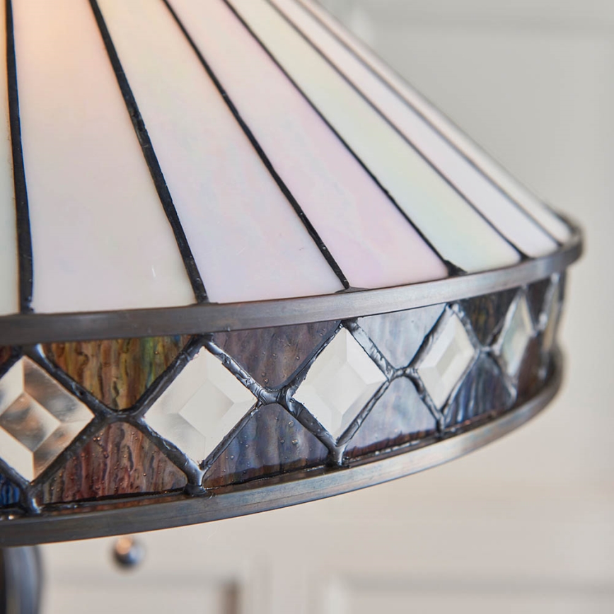 Endon 70936 - Stehleuchte Tiffany FARGO 2xE27/60W/230V Ø 50 cm