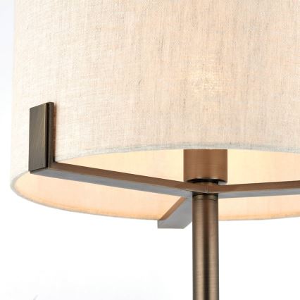 Endon 72631 - Tischleuchte HAYFIELD 1xE27/40W/230V bronze/grau