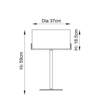Endon 72631 - Tischleuchte HAYFIELD 1xE27/40W/230V bronze/grau