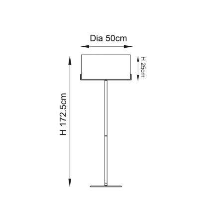 Endon 72634 - Stehleuchte HAYFIELD 1xE27/40W/230V braun/grau