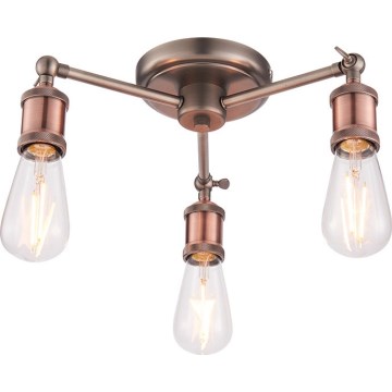 Endon 76124 - Halogen-Spotleuchte 3xE27/10W/230V mattchrom/kupfer
