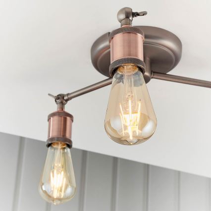 Endon 76124 - Halogen-Spotleuchte 3xE27/10W/230V mattchrom/kupfer