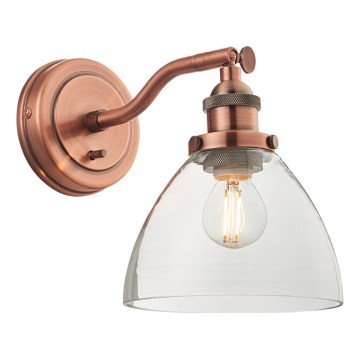 Endon 76334 - Wandleuchte HANSEN, 1xE14/40W/230V, Kupferoptik