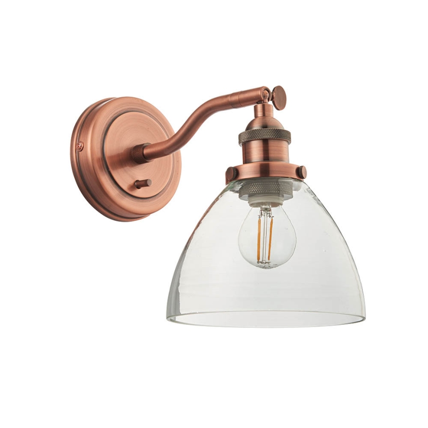 Endon 76334 - Wandleuchte HANSEN, 1xE14/40W/230V, Kupferoptik