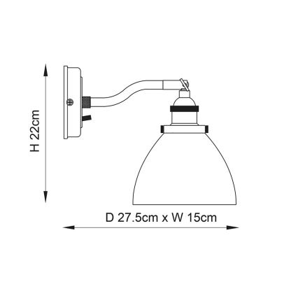 Endon 76334 - Wandleuchte HANSEN, 1xE14/40W/230V, Kupferoptik