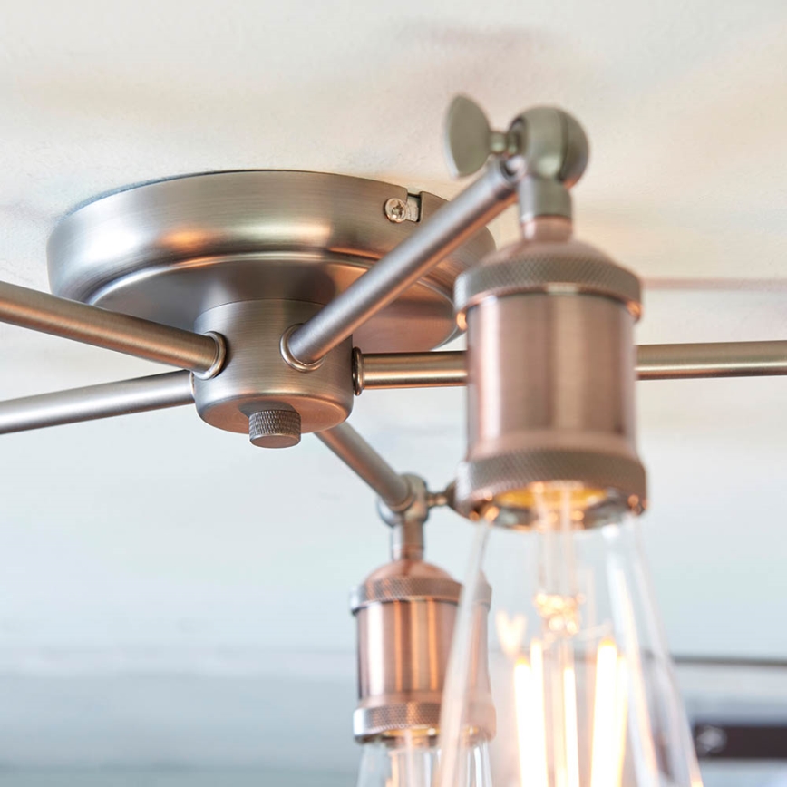 Endon 76336 - Strahler HAL 5xE27/10W/230V bronzen/kupfern