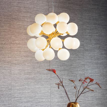 Endon 76499 - Hängeleuchte an Kabel OSCAR 28xG9/18W/230V goldfarben