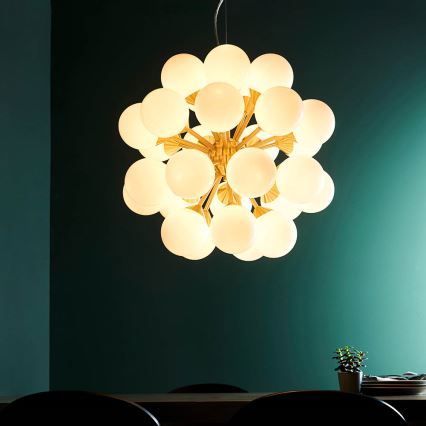 Endon 76499 - Hängeleuchte an Kabel OSCAR 28xG9/18W/230V goldfarben