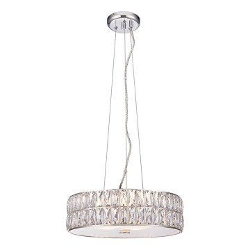 Endon 76513 - LED-Hängeleuchte an Drahtseil VERINA 5xLED/5W/230V glänzender Chrom