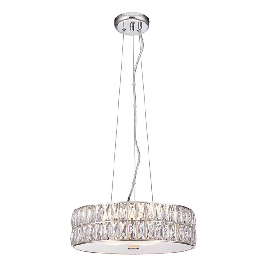 Endon 76513 - LED-Hängeleuchte an Drahtseil VERINA 5xLED/5W/230V glänzender Chrom