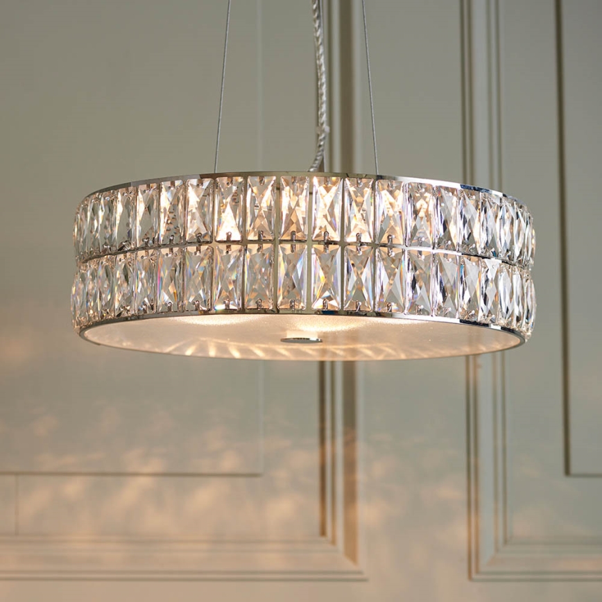 Endon 76513 - LED-Hängeleuchte an Drahtseil VERINA 5xLED/5W/230V glänzender Chrom