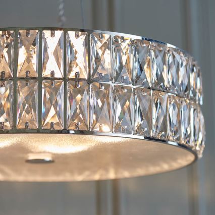 Endon 76513 - LED-Hängeleuchte an Drahtseil VERINA 5xLED/5W/230V glänzender Chrom