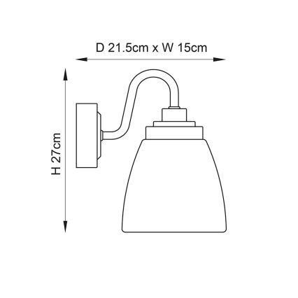 Endon 77088 - Badezimmer-Wandleuchte ASHBURY 1xE14/4W/230V IP44 glänzender Chrom