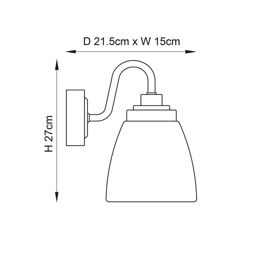 Endon 77088 - Badezimmer-Wandleuchte ASHBURY 1xE14/4W/230V IP44 glänzender Chrom