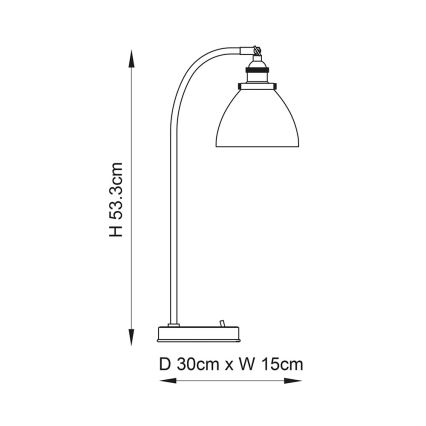 Endon 77859 - Tischlampe HANSEN 1xE14/40W/230V Messing