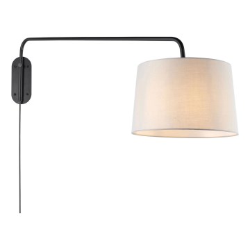 Endon 79380 - Wandleuchte CARLSON 1xE27/40W/230V grau/schwarz